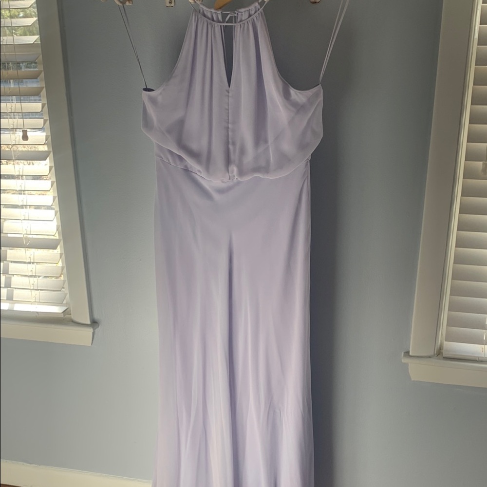 Elegant Lavender Halter Maxi Dress